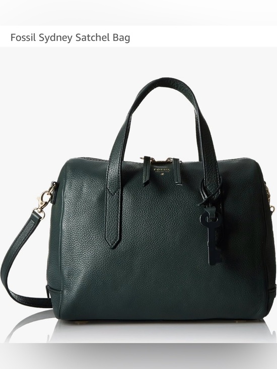 Fossil Handbags - FOSSIL Sydney Satchel- Pine Green Shoulder Crossbody Handbag Keyfob
